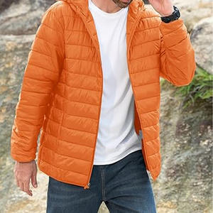 Custom Men' S Logo Cotton Puff Jaket Designer Winter <b>Bubble</b> Padded Coat Black Polyester Outdoor Puffer Jacket For Men - Product Image 2