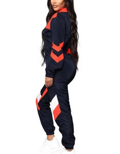 Ensemble Jogging Femme Automne Casual de Qualité Fabriqué par OEM, Ensemble Deux Pièces, Veste Coupe-Vent, Ensemble de Survêtement pour Filles, Ensembles Personnalisés - Product Image 3