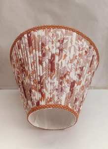 Pantallas de Lámpara de Tela de Algodón Ikat Roja y Blanca Hechas a Mano con Borlas y Encaje para Lámpara de Mesa o Escritorio, Anillo Superior E27 - Product Image 5