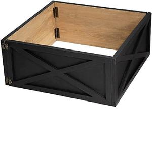 ปลอกคอต้นคริสต์มาส,คอปกไม้สีน้ำตาลเข้มสำหรับตกแต่งต้นคริสต์มาส - Product Image 2