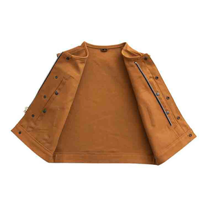 Elegante nueva ropa informal de alta calidad de talla grande de moda sin mangas hombres Chaleco de lona motocicleta hombres usan Chaleco de lona - Product Image 2