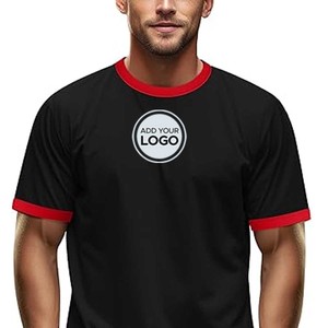 T-shirt à col ringer en suédine premium pour homme, coupe ajustée - 100% coton et options en polyester/coton - Product Image 5