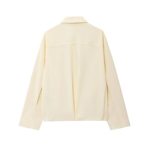 2025 nouvelle mode femmes veste décontractée Simple polyvalent fermeture éclair col à manches longues été nouveau Style surdimensionné veste - Product Image 2