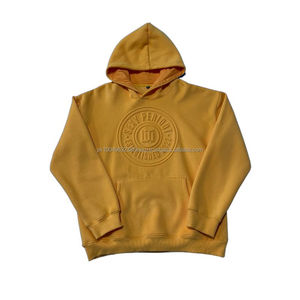 Logo personnalisé Mix Taille Goutte Épaule Surdimensionné Pull Sans String Épais 100% Coton Polaire Hommes Sweats à Capuche Embossés - Product Image 1