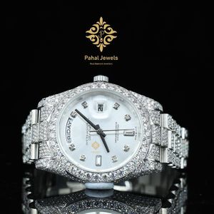 Montre pour homme de luxe Hip Hop, bracelet en acier inoxydable de haute qualité, style tendance, sertie de diamants en moissanite, style luxueux - Product Image 1