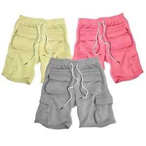 Pantalones cortos Cargo de lana de cintura media para hombre de alta calidad, algodón de secado rápido con cordón largo, pantalones cortos transpirables, diseño estampado - Product Image 6