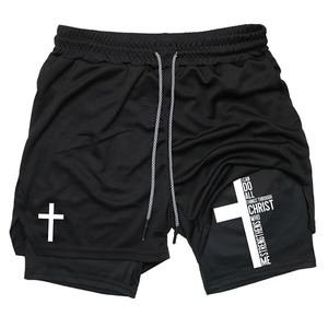 2 en 1 Performance Fitness Athletic Men's Shorts Custom Printed Joggers Mesh Shorts New Gym Workout Shorts para hombres - Product Image 5