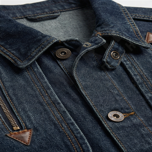 Chaqueta Vaquera de Poliéster para Hombre, Nueva, Elegante, con Cuello Alto, Logotipo Frontal, de Alta Calidad, Informal, Resistente al Viento y Duradera - Product Image 4