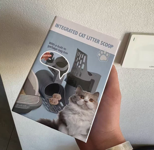 Pelle et tamis à litière pour chat biodégradable intégrée, simple, en matériau PP - Product Image 5