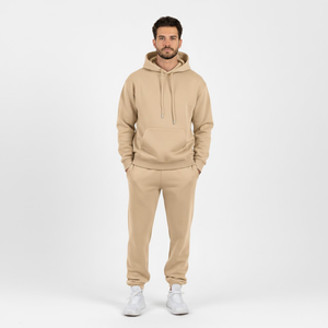 Conjunto de Sudadera con Capucha de Felpa de Algodón Premium, Chándal Personalizado para Hombre, Sudadera con Capucha Gruesa y Pantalones Deportivos, Ropa Urbana - Product Image 1