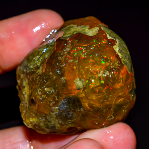 Piedra preciosa suelta de joyería de ópalo, Ópalo etíope áspero, Ópalo de fuego múltiple, piedra preciosa de ópalo natural, Ópalo etíope crudo, 115 Ct. - Product Image 3