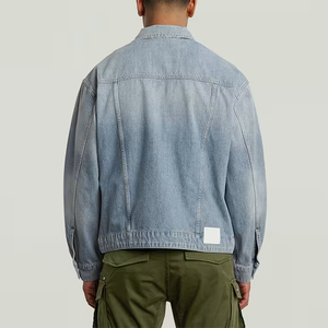 แจ็กเก็ตยีนส์ผ้าแคนวาสแบบลำลองสำหรับผู้ชายเสื้อแจ็คเก็ตผ้าควิลท์แบบหลายกระเป๋ามีกระดุมติดโลโก้ออกแบบได้ตามต้องการ - Product Image 2