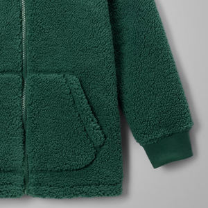 Sweat-shirt pour garçons en sherpa de haute qualité / Design streetwear tendance décontracté pour les acheteurs en gros avec fermeture éclair intégrale et poches - Product Image 4