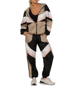 Conjunto Deportivo de Moda 2026, Chándal de Alta Calidad al por Mayor, Chaqueta Cortavientos con Cremallera, Conjunto Deportivo de Nailon con Logotipo Personalizado para Mujer - Product Image 1