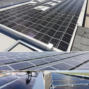Sunrack 알루미늄 접지 지원 태양열 장착 시스템 브래킷 평평한 지붕 안정기 장착 브래킷 시스템
