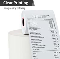 Rouleau de papier thermique blanc 80 mm pour caisse enregistreuse POS, sans BPA, haute qualité, 45-70 g/m², papier de reçu pour impression numérique