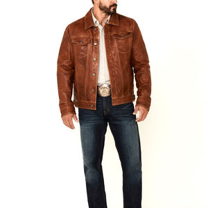 Vêtements professionnels veste en cuir pour hommes haute fabrication professionnelle hommes mode veste en cuir nouveauté vêtements personnalisés - Product Image 2