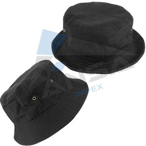 Wholesale 100% Cotton Bucket <b>Hat</b> <b>Summer</b> Black Style Custom Made for Casual Scene Breathable High Quality <b>Hat</b> - Product Image 4