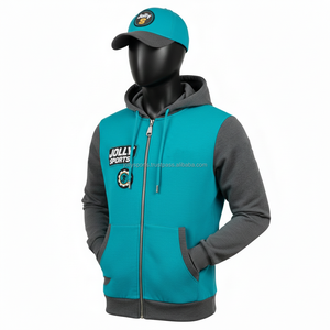 Sudadera con capucha para mujer, 320GSM, con cremallera, de algodón y felpa, estilo panelado gris verdoso, ajuste cómodo, con logotipo bordado personalizable, sudaderas básicas con cremallera - Product Image 4