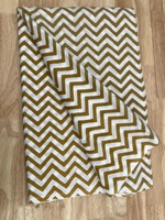 Tissu en coton imprimé chevron moutarde, motif géométrique, textile en coton de qualité supérieure, design moderne en zigzag, tissu en coton doux