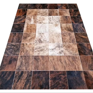 Alfombra de algodón a rayas persas de calidad de exportación, diseño de caja rectangular marrón, juego de alfombras de área antideslizante tejida para mascotas - Product Image 1