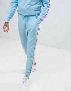 Chaqueta de rayas de manga larga con cremallera de calidad superior a la moda, pantalones a rayas laterales, chándal deportivo con logotipo personalizado para hombre, tejido impermeable - Product Image 4