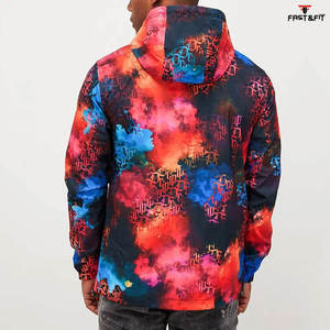 Factory Made Custom Design <b>Men</b> Windbreak Waterproof Fabric Hooded Sublimation Windproof <b>Jacket</b> For Sale - Product Image 3
