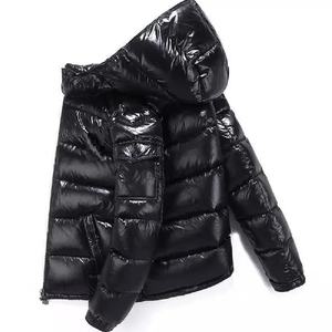 Nouveau unisexe col montant gonflé gilet imperméable en Nylon avec Logo personnalisé chaud longue fermeture éclair formel hiver extérieur haute rue Style - Product Image 4
