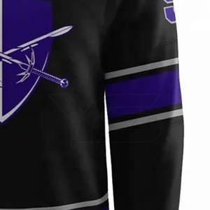 Yaseen Sons เสื้อกีฬาฮ็อกกี้น้ำแข็งออกแบบตามต้องการสไตล์ที่เป็นเอกลักษณ์วัสดุพิมพ์แบบระเหิดชื่อทีม OEM ราคาดีที่สุด - Product Image 6