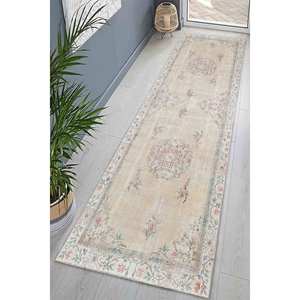 Tapis turc aux tons doux : Décoration antique, salon, bureau, tapis imprimé, tapis en chenille - Product Image 4