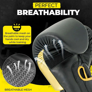 Guantes de Boxeo de Cuero Vacuno Personalizados de Alta Calidad de la Industria Unbridleds, Marca Privada, Antideslizantes, Transpirables y Elásticos para Exteriores - Product Image 5