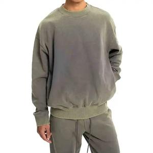 Chándal de lavado ácido personalizado para hombres y mujeres, 100% algodón, 2 piezas, conjunto de Jogger con capucha de gran tamaño, venta al por mayor, ropa de calle, conjunto de Jogger de algodón - Product Image 5