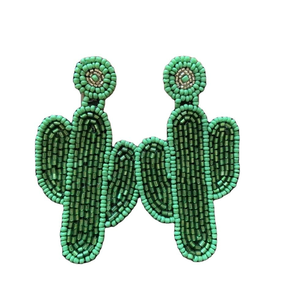 Seed Bead Embroidered <b>Earrings</b> Drop Shape <b>Earrings</b> From India <b>Handmade</b> <b>Earrings</b> for Women and Girls - Product Image 3