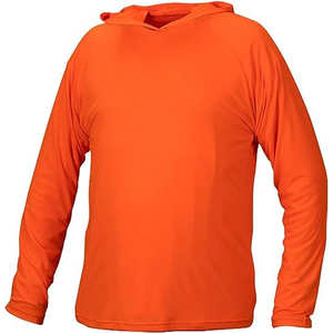Sudaderas con capucha personalizadas Camisas 100% Poliéster Color naranja Jersey de manga larga para hombres UPF 50 + Protección solar Ropa de pesca Camisas con capucha - Product Image 2