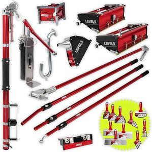 Kit d'outils de finition pour cloisons sèches en métal de qualité supérieure avec spatule et lames flexibles pour l'application de mastic sur les joints muraux - Product Image 2