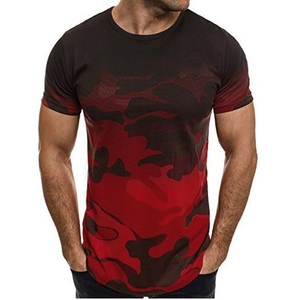 Muscle Gym Fitness verano manga corta Camiseta/camuflaje camiseta para hombres/verano Camisetas slim fit - Product Image 1