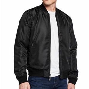 Blouson bomber en satin unisexe avec col montant, imperméable et respirant, vêtement décontracté d'hiver - Product Image 5