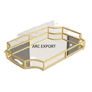 New Arrival Latest Design Metal Frame <b>Tray</b> <b>Jewelry</b> <b>Tray</b> Wholesale Home Hotel Wedding and Event Decor <b>Tray</b> in Affordable Price - Product Image 1