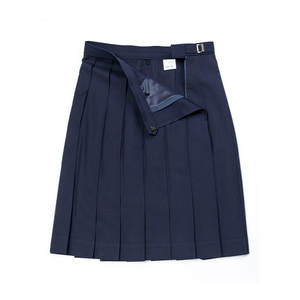 Jupe d'entraînement japonaise de qualité exceptionnelle, soldes incroyables, uniforme scolaire, longueur genou, C8-Navy, 16 plis - Product Image 1