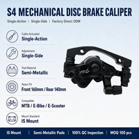 Frein à disque mécanique simple action simple côté S4 avec plaquettes semi-métalliques pour vélo, VTT, vélo électrique, trottinette électrique ODM