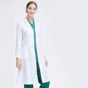 Blouse de laboratoire avec bouton Respirante Antistatique Unisex Uniformes de laboratoire personnalisables Blouse de médecin - Product Image 1