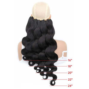 Extensions de cheveux au crochet en plumes, vierges, brésiliennes, humaines, double densité, ondulées, bouclées naturelles, styles Loose Wave, couleur 1B Miracles - Product Image 6