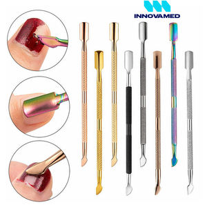 Stakles en acier inoxydable Poussoirs à cuticules Dissolvant de vernis à ongles Grattoir Ongles Manucure Outil PAR INNOVAMED - Product Image 6