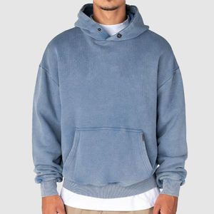 Fabricantes de sudaderas con capucha de algodón para hombres, sudaderas con capucha lavadas con ácido, jersey de gran tamaño, sudaderas con capucha para hombres - Product Image 5