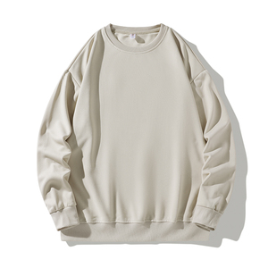 Nouveauté Sweat-shirt à col rond en coton et polyester personnalisé à épaules tombantes pour homme et femme, taille plus, surdimensionné - Product Image 3