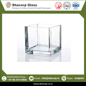 Votivo de vidrio cuadrado de color sólido disponible a precio de fábrica de proveedor de confianza - Product Image 2