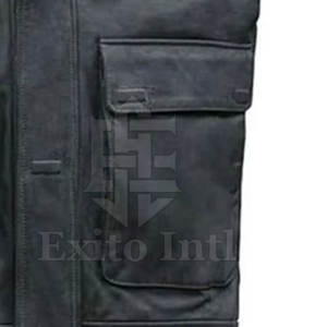 Mode sur mesure peau de vache cuir gilet hommes Slim Fit fabriqué au Pakistan cuir gilet bonne qualité - Product Image 5