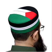Chapeau Kufi Bisaan noir pour hommes, ajustable, vente en gros avec logo personnalisé pour la prière, usage quotidien décontracté pour adultes, toutes saisons