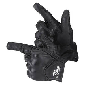 Gants de moto de protection complète des doigts Gants de course de moto respirants en cuir souple - Product Image 1