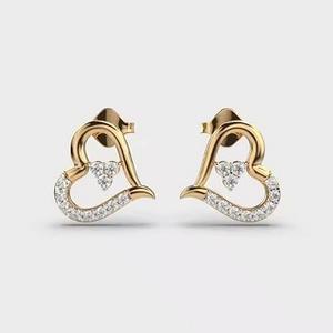 Pendientes colgantes de diamantes de corte princesa audaces y brillantes Oro amarillo para looks de noche lujosos disponibles para la venta - Product Image 2